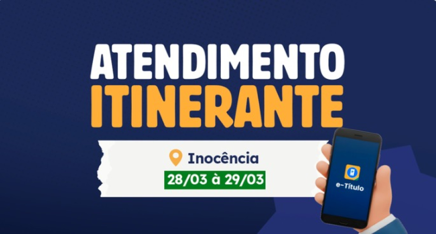 Inocência terá atendimento eleitoral itinerante neste fim de semana