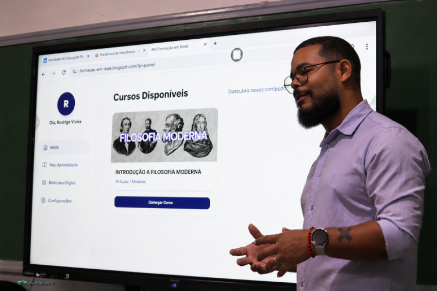 Prefeitura de Inocência lança plataforma digital para formação de profissionais da educação