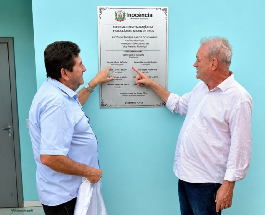 Praça Lázara Maria de Jesus é entregue revitalizada em Inocência