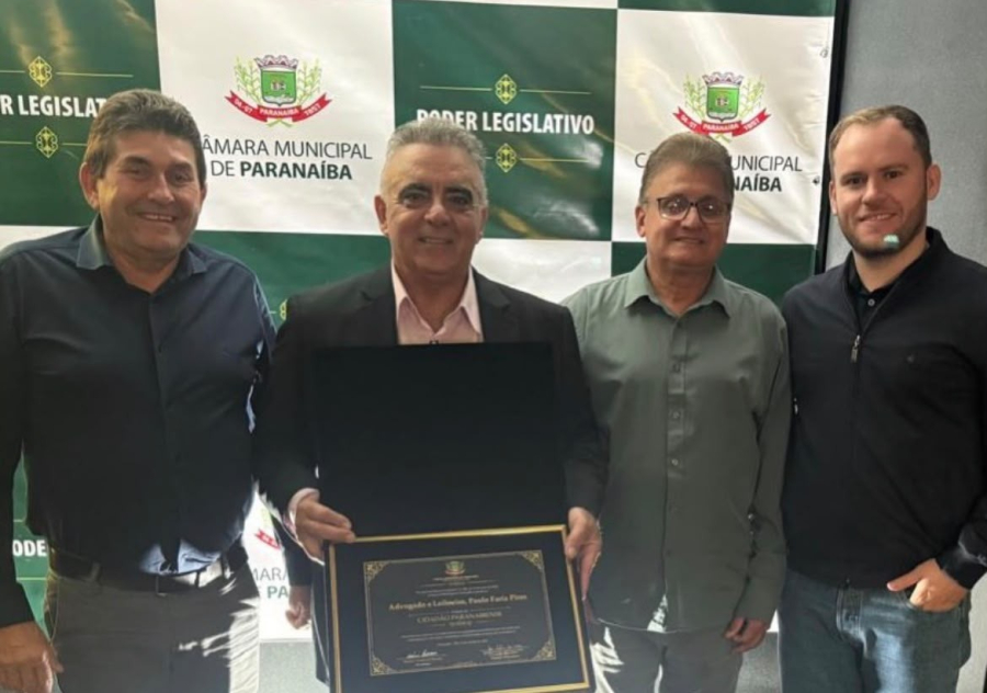 Leiloeiro renomado e referência em Inocência, Paulo Mariano recebe título de Cidadão Paranaibense